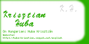 krisztian huba business card
